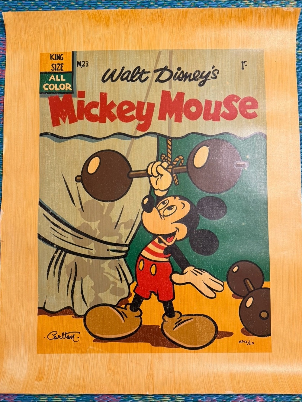 MUSCLE MICKEY- Trevor Carlton-SIGNED Limited Edition Giclée On Canvas- #AP 12/20